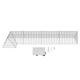 VEVOR Chicken Tunnels, 400x100x61.5 cm(LxWxH) Chicken Tunnels for Yard, Portable Chicken Tunnels for Outside with Corner Frames, Chicken Coop Run, Suitable for Chickens, Ducks, Rabbits - Low Angle