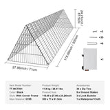 VEVOR Chicken Tunnels, 300 x 71 x 61.5cm (LxWxH) Chicken Tunnels for Yard, Portable Chicken Tunnels for Outside Easy Installation, Chicken Coop Run, Suitable for Chickens, Ducks, Rabbits - Close-Up Angle