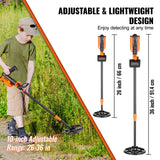 VEVOR Metal Detector for Kids, 150mm, Waterproof Search Coil with LCD Display, Adjustable 660.4-914.4 mm Gold Detector, Lightweight Carbon Fiber Stem for Junior & Youth Detecting Gold Coin Treasure - Side View