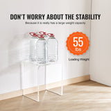 VEVOR Acrylic End Table, C-Shaped Lucite Side Table, Clear Acrylic Side Table for Drink, Food, Snack used in Living Room, Bedroom, and Study - Side View