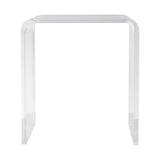 VEVOR Acrylic End Table, C-Shaped Lucite Side Table, Clear Acrylic Side Table for Drink, Food, Snack used in Living Room, Bedroom, and Study - Extra Image