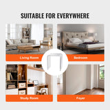 VEVOR Acrylic End Table, 2 pcs C-Shaped Lucite Side Tables, Clear Acrylic Side Table for Drink, Food, Snack used in Living Room, Bedroom, and Study - Rear View