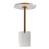 VEVOR Clear Acrylic End Table, Acrylic Side Table with a Solid Base, 11.9 x 11.9 inch Round Tabletop, 21.4 inch High, for Coffee, Drink, Food, Snack
