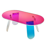 VEVOR Acrylic Coffee Table, Iridescent Acrylic End Table, 13.8 inch high Colorful Acrylic Side Table, for Coffee, Drink, Food, Snack used in Living