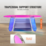 VEVOR Acrylic Coffee Table, Iridescent Acrylic End Table, 13.8 inch high Colorful Acrylic Side Table, for Coffee, Drink, Food, Snack used in Living
