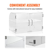 Pastry Display Case, 2-Tier Commercial Countertop Bakery Display Case, Acrylic Display Box with Rear Door Access & Removable Shelves, Keep Fresh for Donut Bagels Cake Cookie