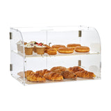 Pastry Display Case, 2-Tier Commercial Countertop Bakery Display Case, Acrylic Display Box with Rear Door Access & Removable Shelves, Keep Fresh for Donut Bagels Cake Cookie - Extra Image