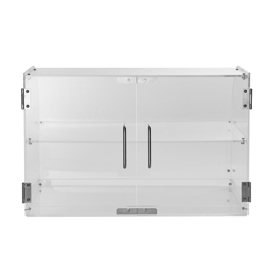 Pastry Display Case, 2-Tier Commercial Countertop Bakery Display Case, Acrylic Display Box with Rear Door Access & Removable Shelves, Keep Fresh for Donut Bagels Cake Cookie