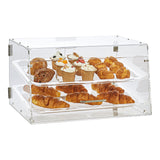 Pastry Display Case, 2-Tier Commercial Countertop Bakery Display Case, Acrylic Display Box with Rear Door Access & Removable Shelves, Keep Fresh for Donut Bagels Cake Cookie - Extra Image