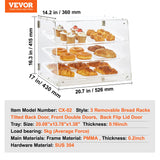 Pastry Display Case, 3-Tier Commercial Countertop Bakery Display Case, Acrylic Display Box with Rear Door Access & Removable Shelves, Keep Fresh for Donut Bagels Cake Cookie