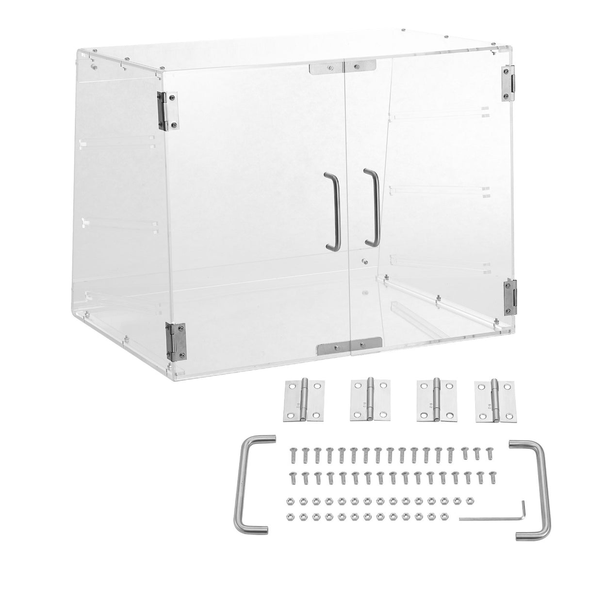 VEVOR Pastry Display Case, 3-Tier Commercial Countertop Bakery Display Case, Acrylic Display Box with Rear Door Access & Removable Shelves, Keep Fresh for Donut Bagels Cake Cookie