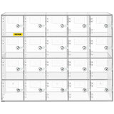 VEVOR Acrylic Cell Phone Locker Box Storage Cabinet Pocket w/Keys 20 Slots Clear