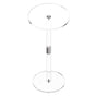 Acrylic Drink Table, Clear End Table Round Top with Solid Post, Modern Acrylic Cake Table Stand, Transparent Side Desk for Coffee, Drink, Food, Snack, Easy Assembly, 25.4 x 25.4 x 54 cm (Clear)