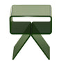 Acrylic Nightstand Side Table, Modern Clear Bedside Table with Storage Shelf, Transparent Small End Desk for Living Room, Bedroom, Home Decor, No Assembly Needed, 30 x 39.1 x 43 cm (Green)