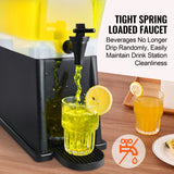 VEVOR Beverage Dispenser, 3 Gallon Drink Dispenser for Parties, Plastic Juice Dispenser with Stand Spigot Lid, Iced Tea Lemonade Juice Water Dispenser, for Restaurants, Hotels, Parties - Side View