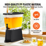 VEVOR Beverage Dispenser, 3 Gallon Drink Dispenser for Parties, Plastic Juice Dispenser with Stand Spigot Lid, Iced Tea Lemonade Juice Water Dispenser, for Restaurants, Hotels, Parties - Top-Down View