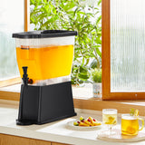 VEVOR Beverage Dispenser, 3 Gallon Drink Dispenser for Parties, Plastic Juice Dispenser with Stand Spigot Lid, Iced Tea Lemonade Juice Water Dispenser, for Restaurants, Hotels, Parties - Low Angle