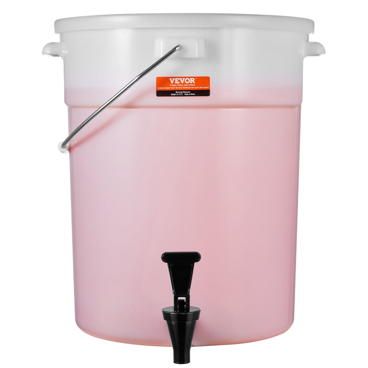 VEVOR Beverage Dispenser, 5 Gallon Drink Dispensers for Parties, Plastic Juice Dispenser with Spigot and Lid, Iced Tea Lemonade Juice Water Dispenser,