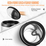 VEVOR Stainless Steel Insulated Beverage Dispenser, 9.2 Liter, Thermal Hot and Cold Drink Server Dispenser with Spigot Handle, Food-grade for Hot Tea Coffee Water Restaurant Drink Shop - Top-Down View