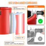 VEVOR Stainless Steel Insulated Beverage Dispenser, 17.2 Liter, Thermal Hot and Cold Drink Server Dispenser with Spigot Handle, Food-grade for Hot Tea Coffee Water Restaurant Drink Shop