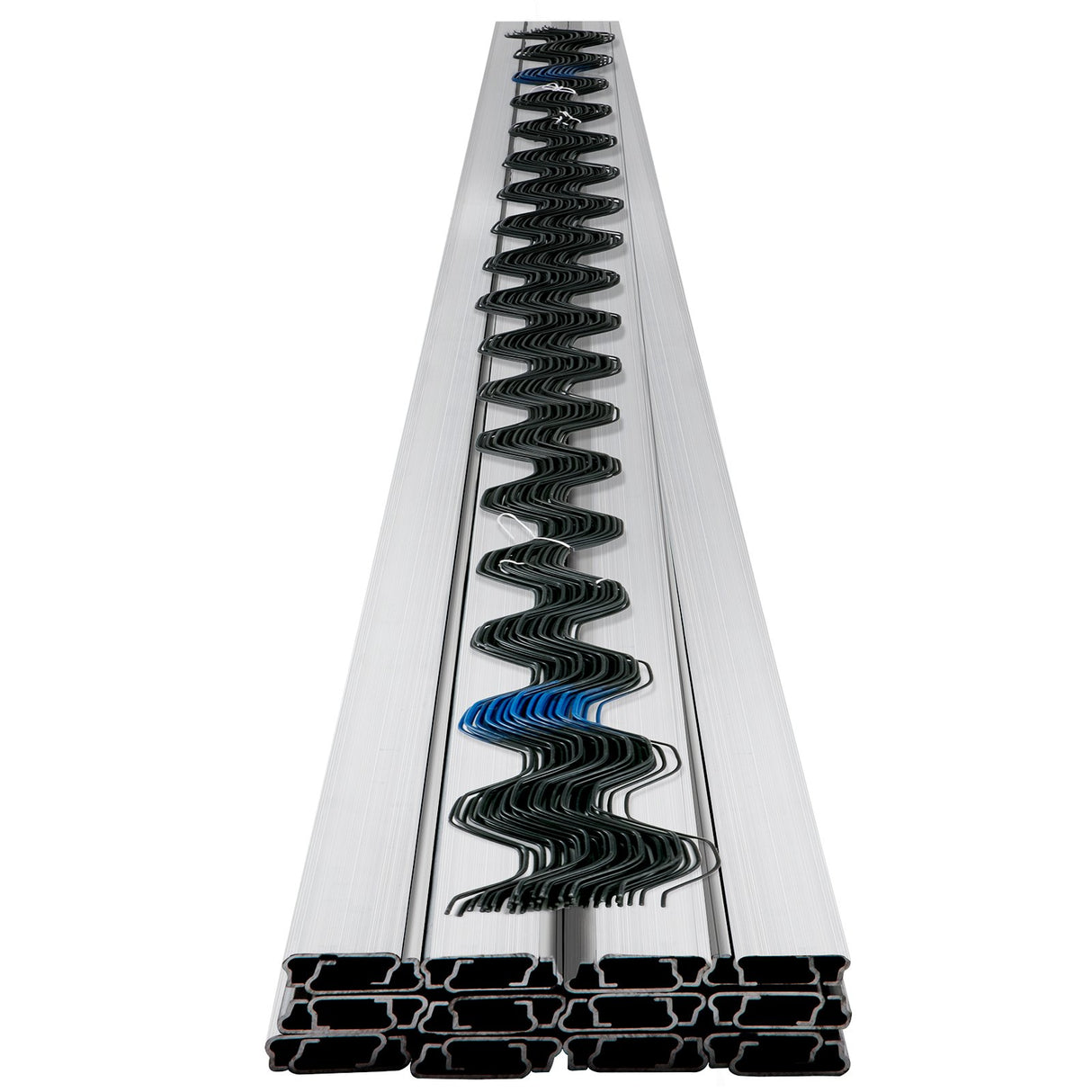 Spring Wire and Lock Channel,2 m Spring Lock & U-Channel Bundle for Greenhouse, 20 Packs PE Coated Spring Wire & Aluminum Alloy Channel, Plastic Poly Film or Shade Cloth Attachment with Screw