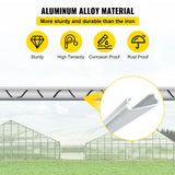 VEVOR Spring Wire and Lock Channel, 2m Spring Lock & U-Channel Bundle for Greenhouse, 50 Packs PE Coated Spring Wire & Aluminum Alloy Channel, Plastic Poly Film or Shade Cloth Attachment with Scre - Side View
