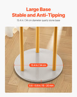 VEVOR Coat Rack, Freestanding Coat Rack Stand with Quartz Stone Base & 9 Hooks, Free Standing Hall Coat Tree for Entryway, Bedroom, Office, Living Room, Modern Clothes Hanger for Coat, Hat, Scarf, Bag - Top-Down View