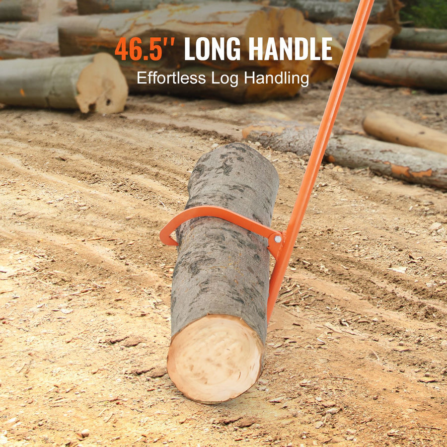 Cant Hook Tool, 46.5 in, Heavy Duty Steel Log Roller, Log Lifter Timber Jack 32" Dia Logs, Forestry Logging Tools, Dual Function Log Handler for Rolling and Clamping Logs