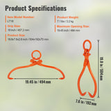 VEVOR Log Skidding Tongs, 18 inch 2 Claw Log Lifting Tongs, Heavy Duty Steel Lumber Skidding Tongs, 772 lbs/350 kg Loading Capacity, Log Lifting,