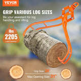 VEVOR Timber Claw Hook, 28 inch 4 Claw Log Grapple for Logging Tongs, Swivel Steel Log Lifting Tongs, Eagle Claws Design with 2205 lbs/1000 kg Loading Capacity for Tractors, ATVs, Trucks, Forklifts