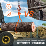 VEVOR Log Skidding Tongs, 81.3cm 2 Claw Log Lifting Tongs, Heavy Duty Steel Lumber Skidding Tongs, 700 kg Loading Capacity, Log Lifting, Handling, Dragging & Carrying Tool - Rear View