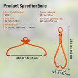 VEVOR Log Skidding Tongs, 81.3cm 2 Claw Log Lifting Tongs, Heavy Duty Steel Lumber Skidding Tongs, 700 kg Loading Capacity, Log Lifting, Handling,