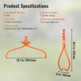 VEVOR Log Skidding Tongs, 81.3cm 2 Claw Log Lifting Tongs, Heavy Duty Rotating Steel Lumber Skidding Tongs, 700 kg Loading Capacity, Log Lifting,