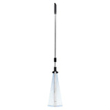 Leaf Rake, 15 Metal Tines, Adjustable Garden Rake for Lawns with 19-57 cm Wide Head and 81.3-160 cm Long Handle, Heavy Duty Stainless Steel Small Leaves Tool for Gardening Camping Yard Grass