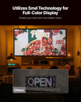 VEVOR 27x14in Programmable LED Sign Digital Scrolling Display Board P5 Fullcolor - Front View