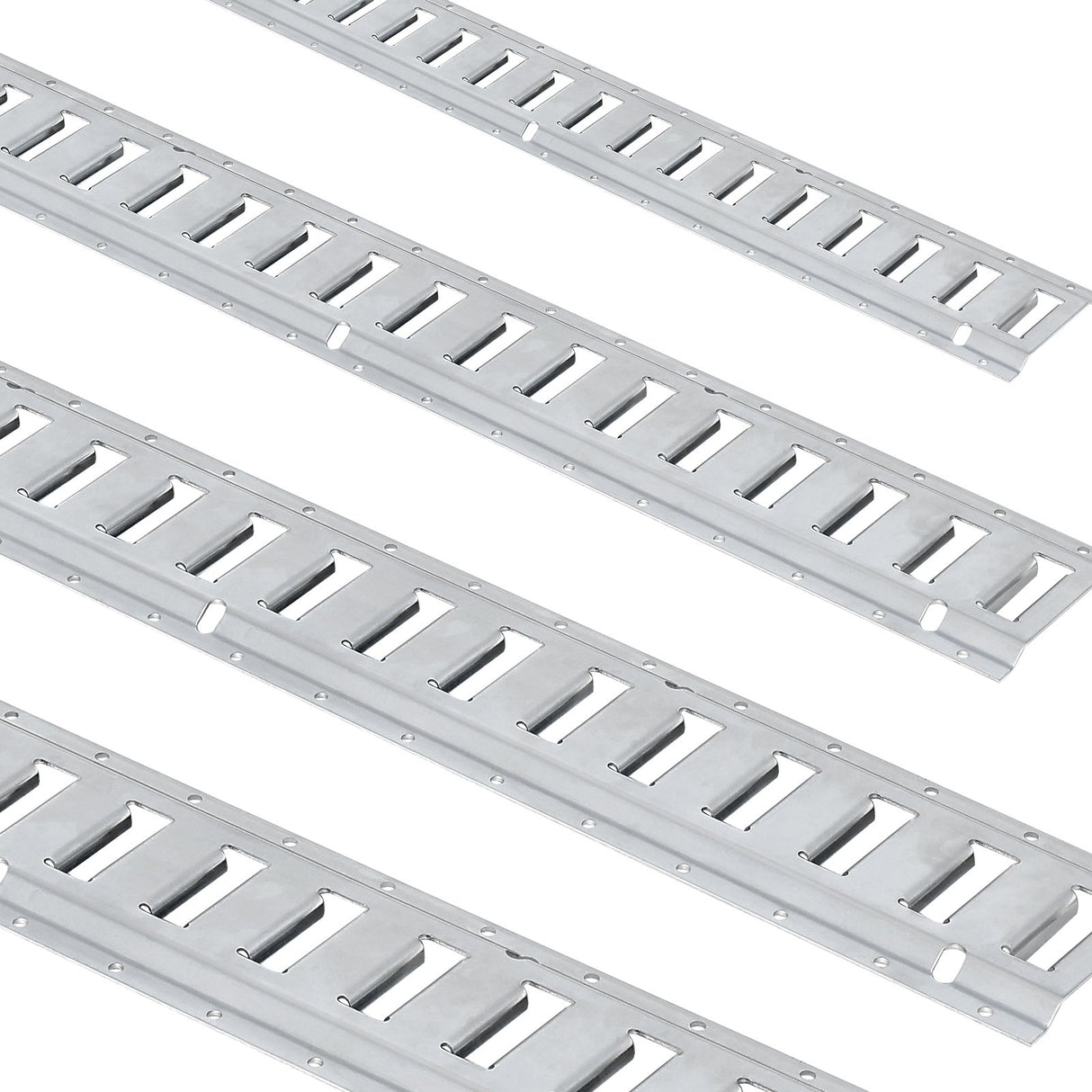VEVOR E Track Tie-Down Rail Kit, 24PCS 1524 mm E-Tracks Set Includes 8 Steel Rails & 8 O-Rings & 8 Tie-Offs with D-Ring, Versatile Trailer Securing