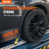 VEVOR E Track Tie-Down Rail Kit, 24PCS 1524 mm E-Tracks Set Includes 8 Steel Rails & 8 O-Rings & 8 Tie-Offs with D-Ring, Versatile Trailer Securing Accessories for Cargo Motorcycles Bikes, 816 kg Load - Front View