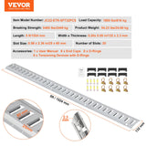 VEVOR E Track Tie-Down Rail Kit, 24PCS 1524 mm E-Tracks Set Includes 8 Steel Rails & 8 O-Rings & 8 Tie-Offs with D-Ring, Versatile Trailer Securing