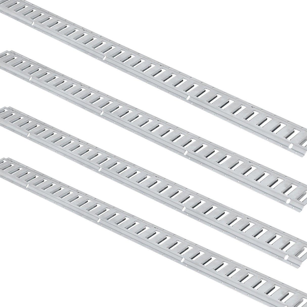 VEVOR E Track Tie-Down Rail Kit, 24PCS 1524 mm E-Tracks Set Includes 8 Steel Rails & 8 O-Rings & 8 Tie-Offs with D-Ring, Versatile Trailer Securing