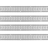VEVOR E Track Tie-Down Rail Kit, 24PCS 1524 mm E-Tracks Set Includes 8 Steel Rails & 8 O-Rings & 8 Tie-Offs with D-Ring, Versatile Trailer Securing