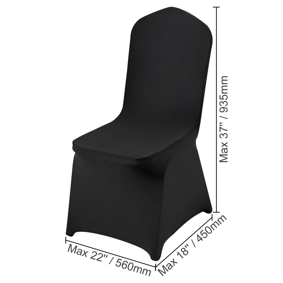 Stretch Spandex Folding Chair Covers, Universal Fitted Chair Cover, Removable Washable Protective Slipcovers, for Wedding, Holiday, Banquet, Party, Celebration, Dining (30PCS Black)