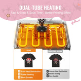 VEVOR Heat Press Machine 12x15 in 5 in 1 with 30oz Tumbler Press T-Shirts Pink - 45-Degree Angle