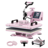 VEVOR Heat Press Machine 12x15 in 5 in 1 with 30oz Tumbler Press T-Shirts Pink - Extra Image