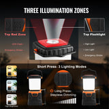 VEVOR LED Camping Lantern Battery Powered All-in-one for Exceptional Experience - Top-Down View