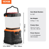 VEVOR LED Camping Lantern Battery Powered All-in-one for Exceptional Experience - Close-Up Angle
