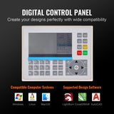 80W CO2 Laser Engraver, 500 x 700 mm, 19.7 IPS Laser Cutter Machine with 2-Way Pass Air Assist, Compatible with LightBurn, CorelDRAW, AutoCAD, Windows, Mac OS, Linux, for Wood Acrylic Fabric
