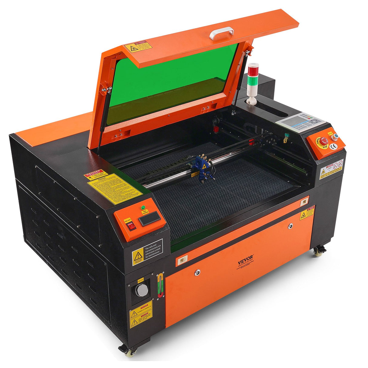 VEVOR 80W CO2 Laser Engraver, 500 x 700 mm, 19.7 IPS Laser Cutter Machine with 2-Way Pass Air Assist, Compatible with LightBurn, CorelDRAW, AutoCAD, Windows, Mac OS, Linux, for Wood Acrylic Fabric