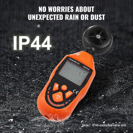 Handheld Anemometer, -10℃ to 45℃, Digital Wind Speed Meter Gauge with LED Backlight Screen, Measures Wind, image 5