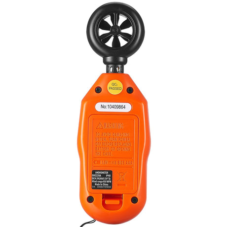 Handheld Anemometer, -10℃ to 45℃, Digital Wind Speed Meter Gauge with LED Backlight Screen, Measures Wind, image 10
