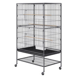 VEVOR 52 inch Standing Large Bird Cage, Carbon Steel Flight Bird Cage for Parakeets, Cockatiels, Parrots, Macaw with Rolling Stand and Tray - Extra Image